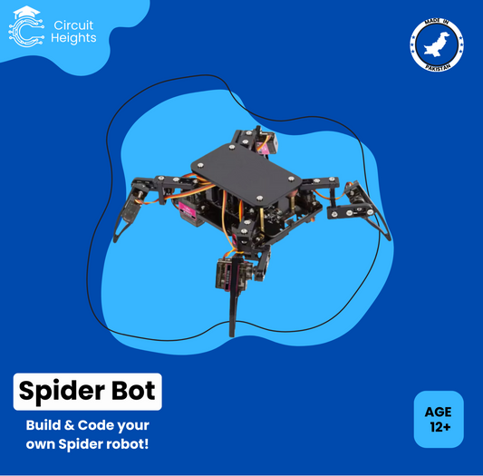 SpiderBot DIY Robotics Kit | Programmable STEM Toy | Scratch & App Control